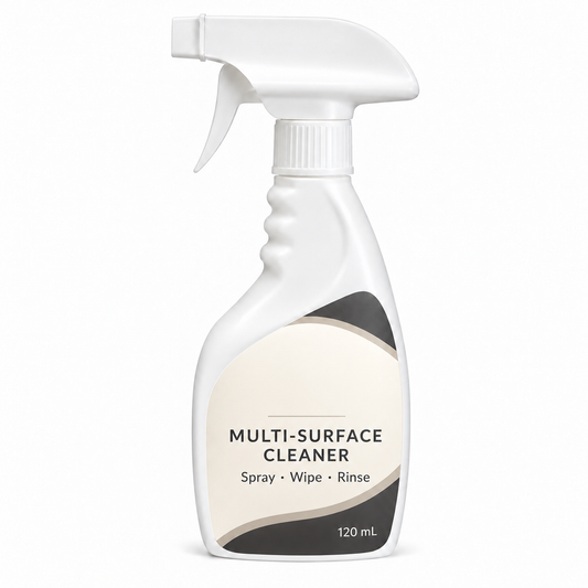 OLERYN multi-surface cleaner in a 120 mL trigger bottle